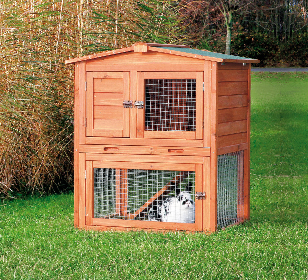 Outdoor Rabbit Hutch with Run V56587